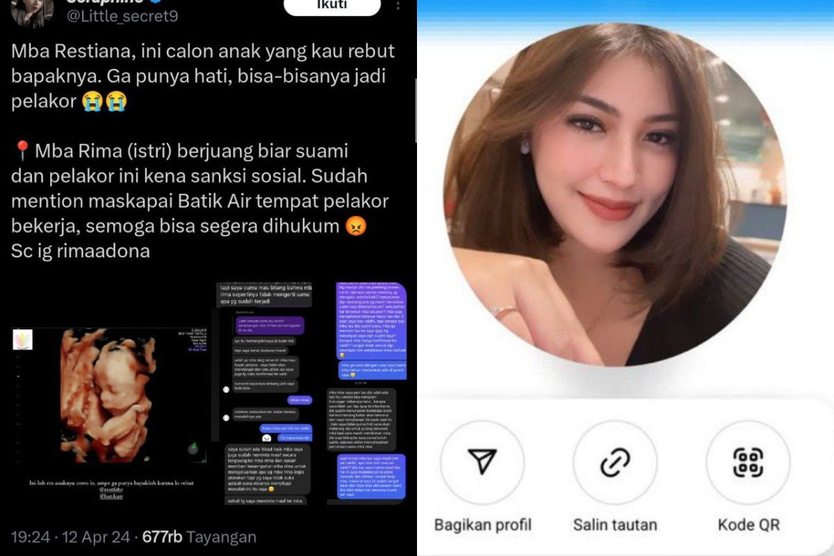 Kronologi Restiana Febrianti Jadi Simpanan Rivaldhi, Diduga Awal Mula Pramugari Batik Air Rebut Suami Rima yang Sedang Mengandung