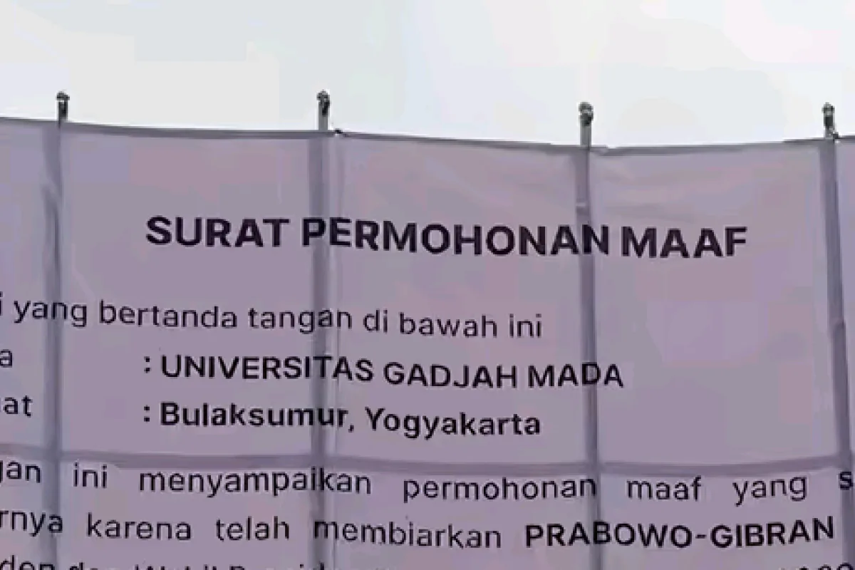 BEM UGM Sampaikan Permintaan Maaf ke Publik, Unggahan #UGMMintaMaaf Viral