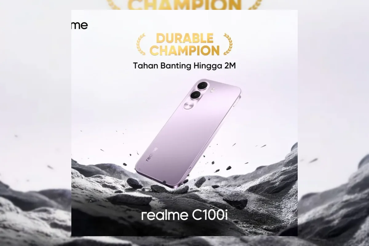 Realme C100i Resmi di Indonesia: Baterai 7000mAh dan Sertifikasi Militer