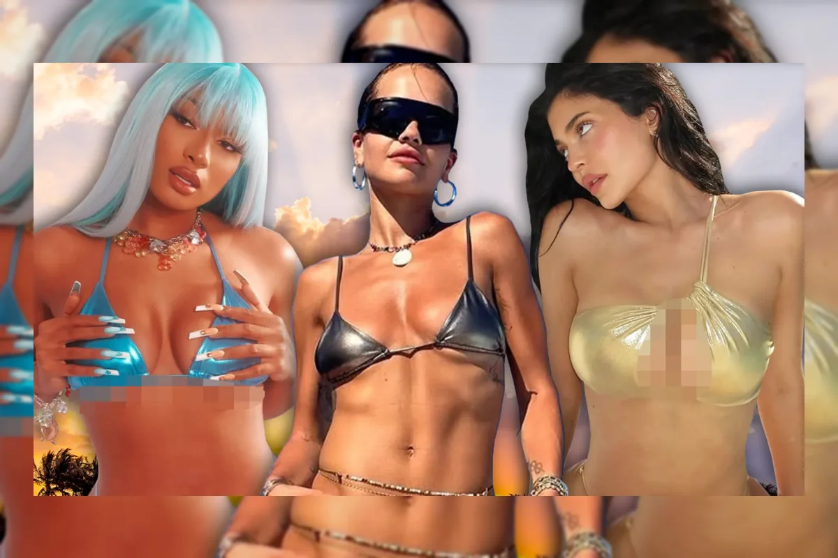 Pesona Metallic Bikini Para Selebriti di Musim Panas