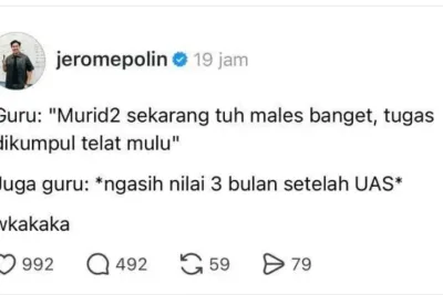 Jerome Polin Disorot Usai Unggah Candaan soal Guru di Threads
