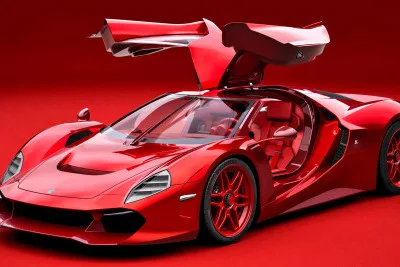 Supercar Merah Paling Ekstrem dengan Mesin Ford V8 dan Manual Gated Seharga Rp54 Miliar