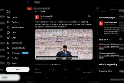 The Economist Dikritik Netizen Indonesia Usai Serang Prabowo, Ini Pemiliknya