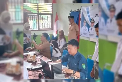 Disdukcapil Bengkalis Rekam Biometrik 114 Pelajar SMAN 1 Bantan