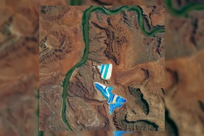 Astronot Abadikan Kolam Biru Elektrik di Utah, Pusat Produksi Potash