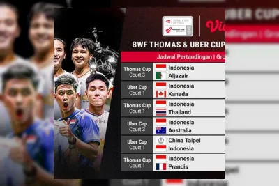Jadwal Lengkap Indonesia di Thomas dan Uber Cup 2026 Live di Vidio