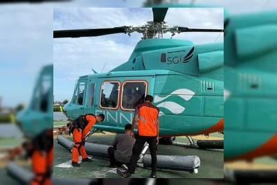 Helikopter Evakuasi Pendaki Malaysia yang Cedera di Gunung Rinjani