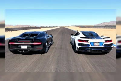Bugatti Chiron Dipermalukan Corvette ZR1X dalam Balap Drag