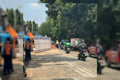 Dishub DKI Jakarta Lambat Buka Jalan Lenteng Agung Ambles