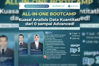 Bootcamp Analisis Data Kuantitatif Educativa Buka Pendaftaran, Hanya Rp350 Ribu