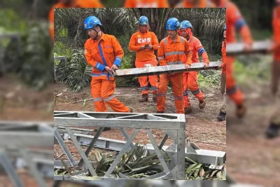 PLN Rampungkan Fondasi Tower Darurat untuk Pemulihan Listrik Sumut