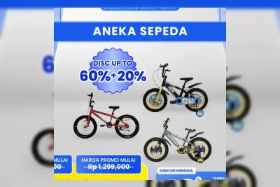 Transmart Full Day Sale: Diskon Sepeda hingga 80 Persen