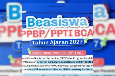 Bank BCA Buka Pendaftaran Beasiswa PPTI dan PPBP Angkatan 2027
