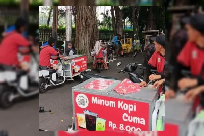 PKL Padati Bundaran HI Jelang Demo BEM UI