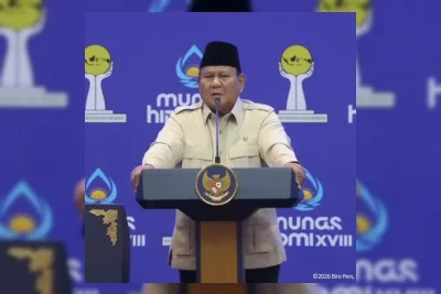 Prabowo Dorong Nasionalisme Ekonomi di Munas HIPMI, Ingatkan Ancaman Krisis Pangan