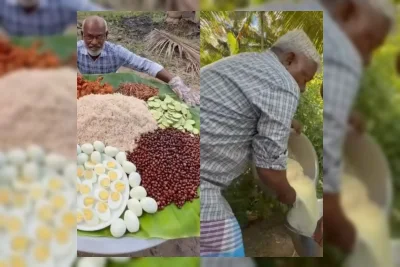 Aksi Dua Kakek India Masak Nasi Lemak Porsi Jumbo Viral