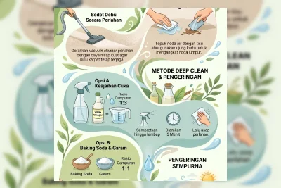 Panduan Membersihkan Karpet Sendiri di Rumah dengan Bahan Alami