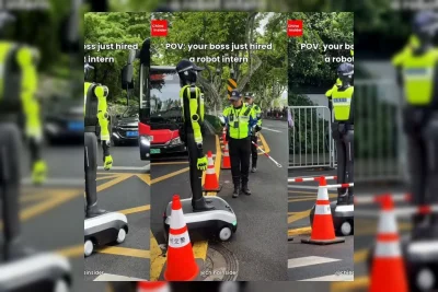 Robot Polisi AI Mulai Atur Lalu Lintas di China