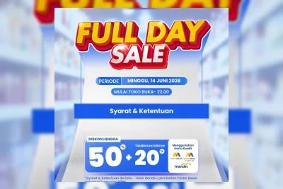 Promo Transmart Full Day Sale 14 Juni 2026: Diskon 50% Plus 20%