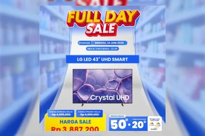 Transmart Full Day Sale Kembali, Diskon LED TV hingga 50%