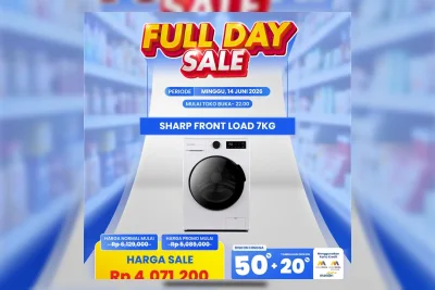 Transmart Full Day Sale Diskon Mesin Cuci Sharp Front Load 7 Kg