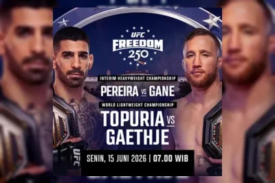Jadwal Siaran Langsung UFC Freedom Night 250 di Vidio 15 Juni 2026