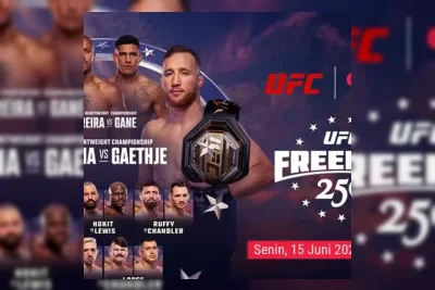 Jadwal dan Link Live Streaming UFC Freedom Night 250 di Vidio 15 Juni 2026