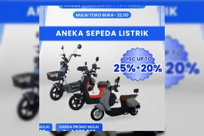 Transmart Full Day Sale Diskon Sepeda Listrik hingga 25 Persen