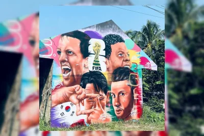 Muralis Bogor Abadikan Piala Dunia 2026 di Dinding Rumah Kosong