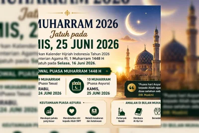 Kemenag Tetapkan Hari Asyura 10 Muharram 1448 H Jatuh pada 25 Juni 2026