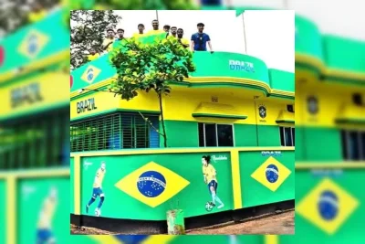 Pria di Bangladesh Cat Seluruh Rumah Bertema Timnas Brasil