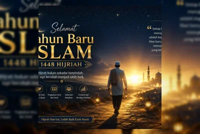 Buat Kartu Ucapan Tahun Baru Islam 1448 H dengan 30 Prompt AI