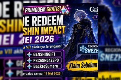 HoYoverse Rilis Kode Redeem Genshin Impact Mei 2026 Edisi Livestream Luna VII