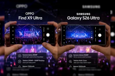 Duel HP Android Terbaik untuk Konser: Oppo Find X9 Ultra vs Samsung Galaxy S26 Ultra