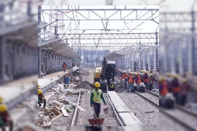 KAI Properti Perpanjang Peron Stasiun Bogor untuk KRL 12 Kereta