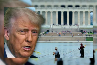Trump Sebut Vandalisme Reflecting Pool 'Gila', Perbaikan Segera Dimulai