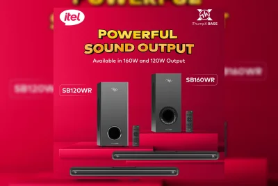 itel Luncurkan Soundbar 160W dan 120W dengan Teknologi iThumpX BASS