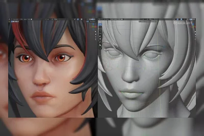 Proyek Fan-Made Zhu Yuan Zenless Zone Zero Dapat Facial Rig Canggih di Blender