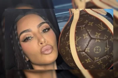 Kim Kardashian Pamer Tas Louis Vuitton Langka Berbentuk Bola Edisi Piala Dunia