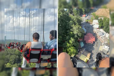 Pengunjung Terjebak 260 Kaki di Atas Udara di Wahana Six Flags