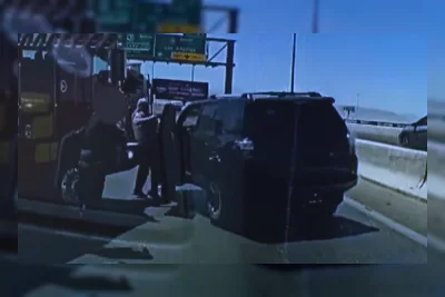 Video: Tersangka Jepit Trooper Nevada ke Mobil Pemadam Sebelum Penembakan Polisi