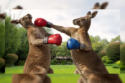 Duel Sengaja Kanguru di Halaman Belakang Rumah Pria Australia