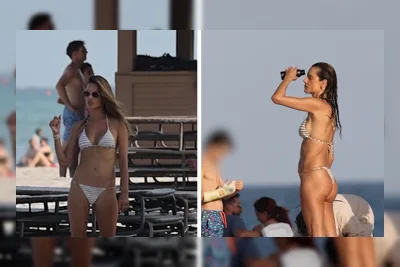 Alessandra Ambrosio Pamer Bikini Kecil di Pantai Miami