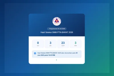 Link Pengumuman Hasil Seleksi SMMPTN-Barat 2026, Cek di Sini