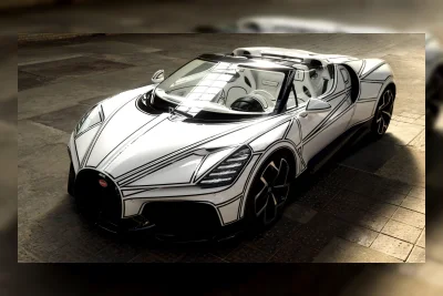 Bugatti W16 Mistral Edisi Khusus dengan Tutup Bensin dari Porselen
