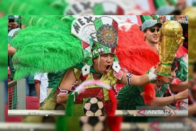 Gema "Cielito Lindo" di Mexico City, Ribuan Fans Padati Estadio Azteca Jelang Meksiko vs Ekuador