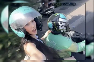 Viral Huening Bahiyyih Naik Ojol di Bali, Netizen Iri dengan Sopir