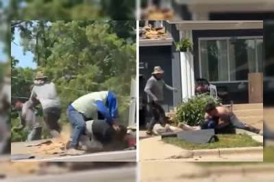 Viral: Tukang Atap Bertengkar dan Saling Lempar dari Atap