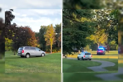 Video Viral: Tersangka Pembunuhan Kabur Lewat Lapangan Golf Dikejar Polisi
