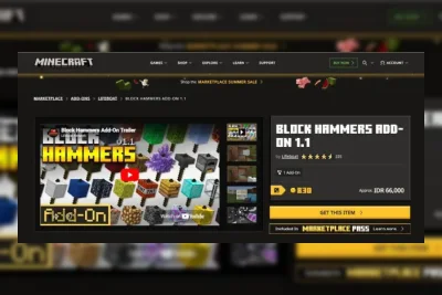 Cara Dapatkan Hammer Baru di Add-on Block Hammers 1.1 Minecraft